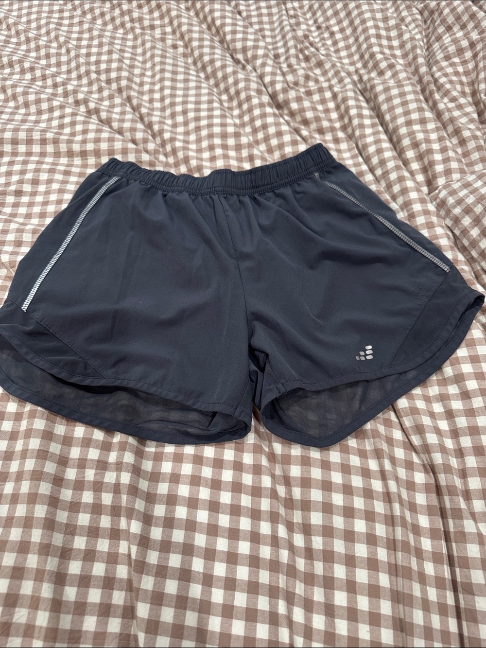 bcg Black Women's Athletic Shorts with Reflective Trim